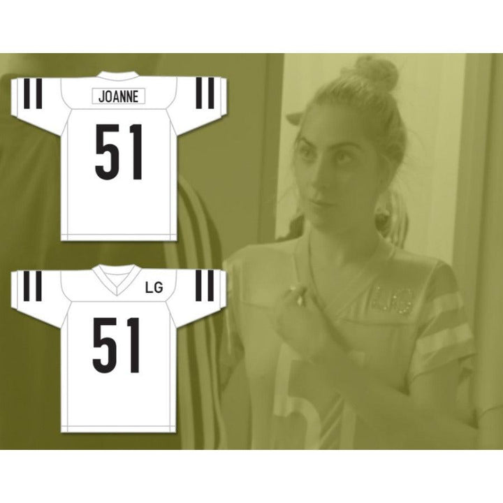CUSTOM ANY Name Number LG JOANNE 51 PINK FOOTBALL JERSEY GAGA FIVE FOOT TWO Top Stitched S-6XL