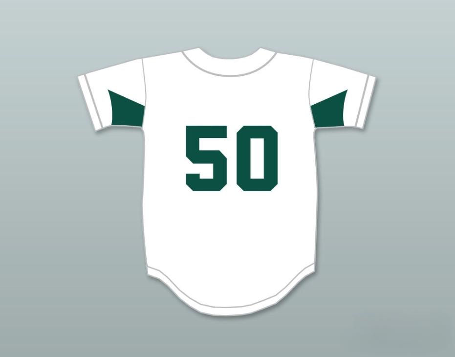 Custom Any Name Number JAMESON TAILLON 50 THE WOODLANDS HIGH SCHOOL HIGHLANDERS WHITE BASEBALL JERSEY 1 Top Stitched S-6XL