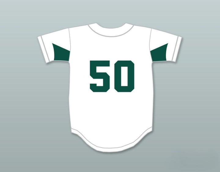 Custom Any Name Number JAMESON TAILLON 50 THE WOODLANDS HIGH SCHOOL HIGHLANDERS WHITE BASEBALL JERSEY 1 Top Stitched S-6XL