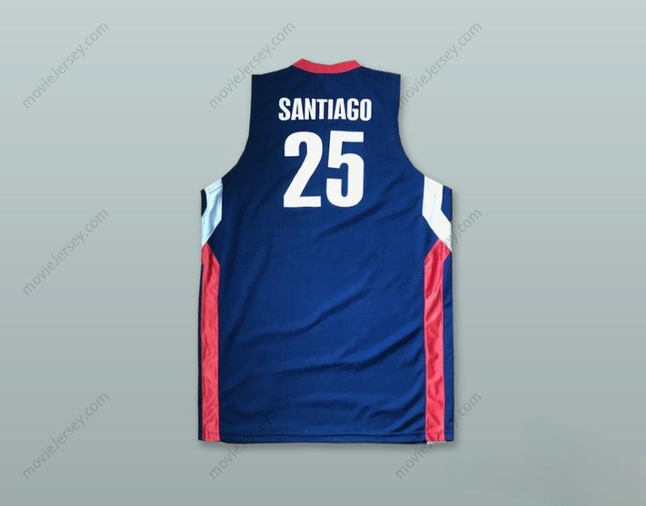 CUSTOM ANY Name Number DANIEL SANTIAGO 25 ANADOLU EFES SK ISTANBUL TURKEY NAVY BLUE BASKETBALL JERSEY Top Stitched S-6XL