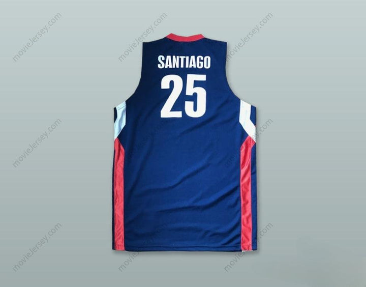 CUSTOM ANY Name Number DANIEL SANTIAGO 25 ANADOLU EFES SK ISTANBUL TURKEY NAVY BLUE BASKETBALL JERSEY Top Stitched S-6XL