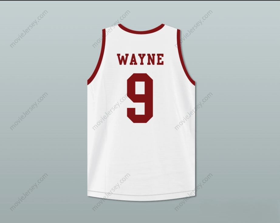 CUSTOM ANY Name Number DWAYNE WAYNE 9 HILLMAN COLLEGE WHITE BASKETBALL JERSEY WITH EAGLE PATCH Top Stitched S-6XL