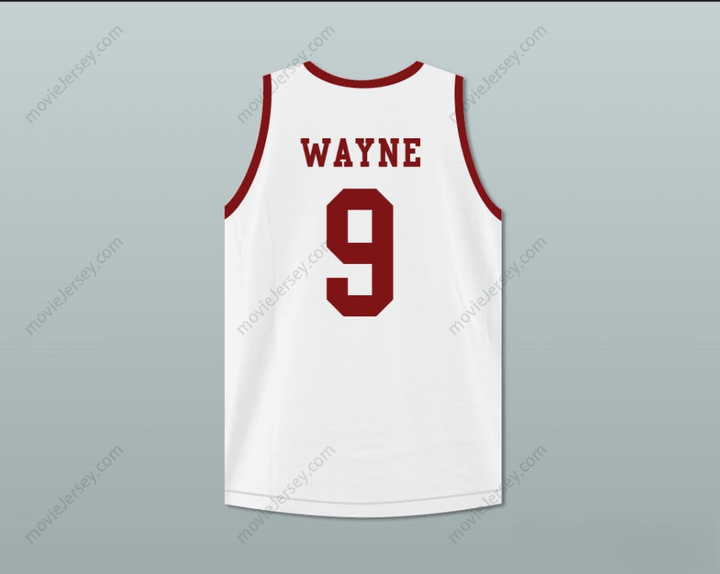 CUSTOM ANY Name Number DWAYNE WAYNE 9 HILLMAN COLLEGE WHITE BASKETBALL JERSEY WITH EAGLE PATCH Top Stitched S-6XL