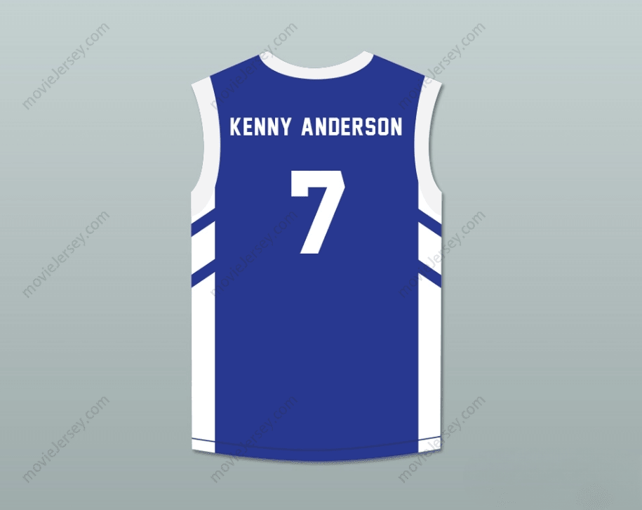 CUSTOM ANY Name Number KENNY ANDERSON 7 BLUE BASKETBALL JERSEY DENNIS RODMAN'S BIG BANG IN PYONGYANG Top Stitched S-6XL