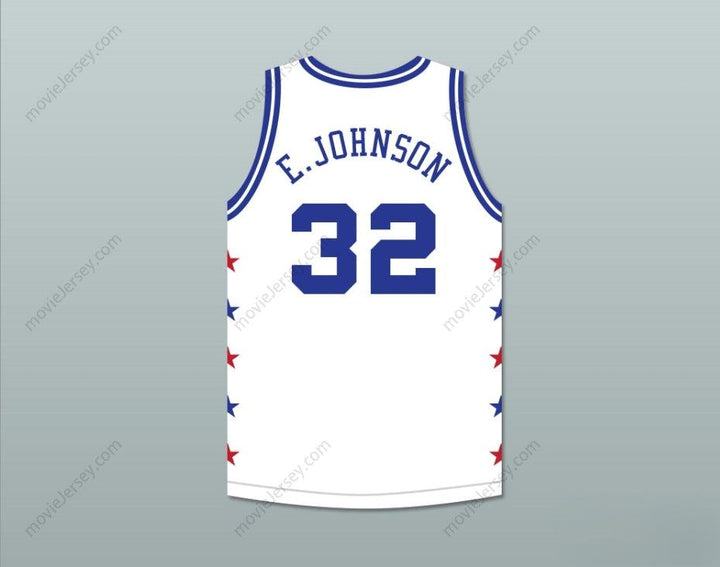 CUSTOM ANY Name Number MAGIC JOHNSON 32 MAGIC JOHNSON ALL STAR GAME WHITE BASKETBALL JERSEY 1989 MIDSUMMER NIGHT'S MAGIC CHARITY EVENT Top Stitched S-6XL