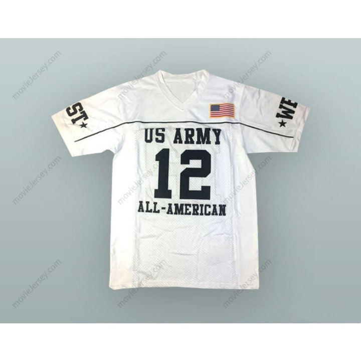 CUSTOM ANY Name Number ANDREW LUCK 12 U.S. ARMY HIGH SCHOOL ALL-AMERICAN WEST WHITE FOOTBALL JERSEY Top Stitched S-6XL