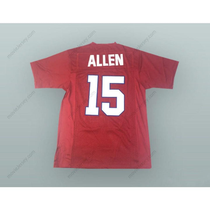CUSTOM ANY Name Number JOSH ALLEN 15 FIREBAUGH HIGH SCHOOL  RED FOOTBALL JERSEY Top Stitched S-6XL