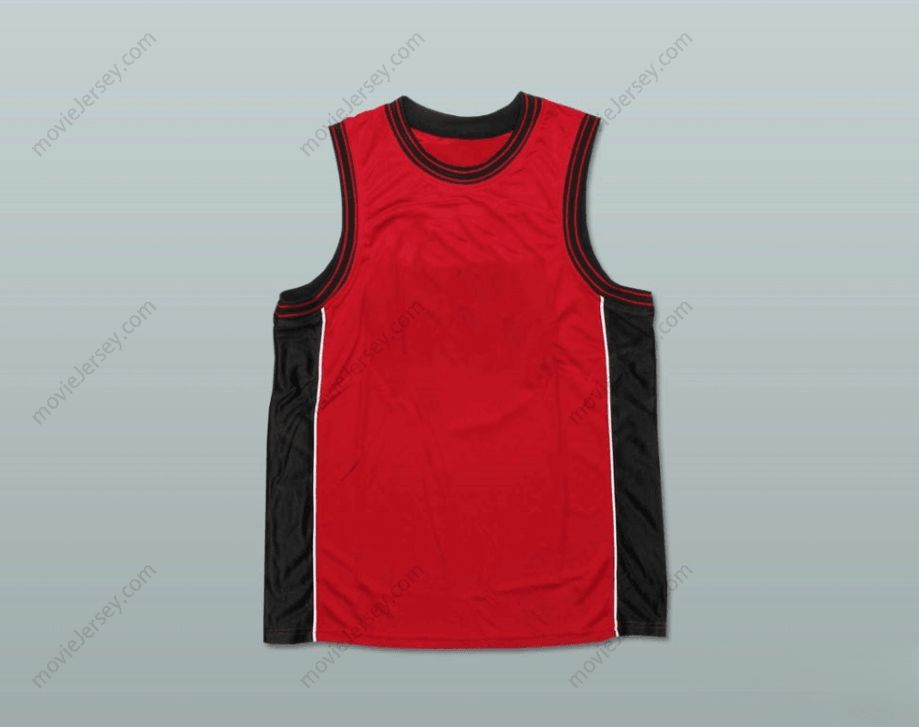 CUSTOM ANY Name Number PLAIN BASKETBALL JERSEY RED-BLACK-WHITE Top Stitched S-6XL