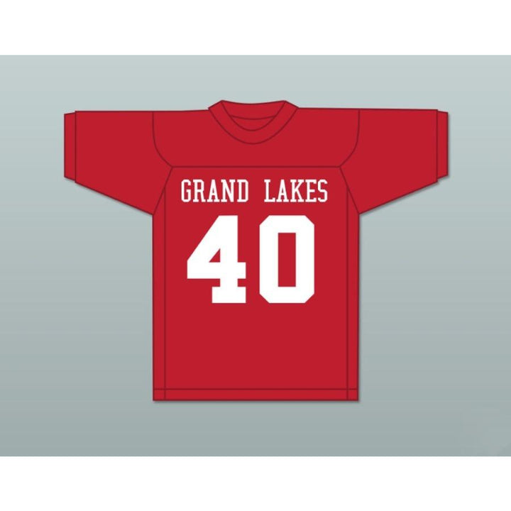 CUSTOM ANY Name Number GRAND LAKES 40 UNIVERSITY HOOTERS RED FOOTBALL JERSEY BACK TO SCHOOL Top Stitched S-6XL