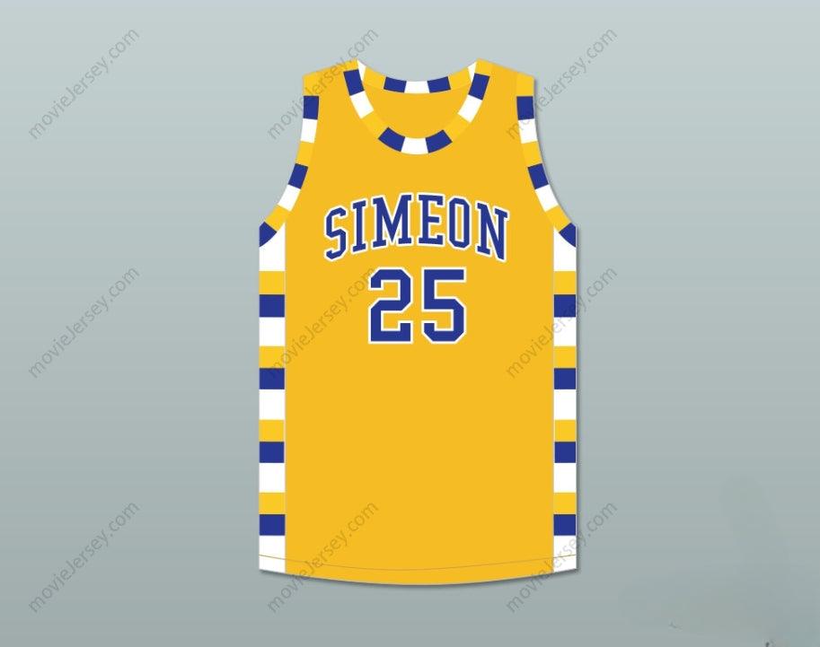 CUSTOM ANY Name Number BEN WILSON 25 SIMEON CAREER ACADEMY WOLVERINES YELLOW GOLD BASKETBALL JERSEY Top Stitched S-6XL