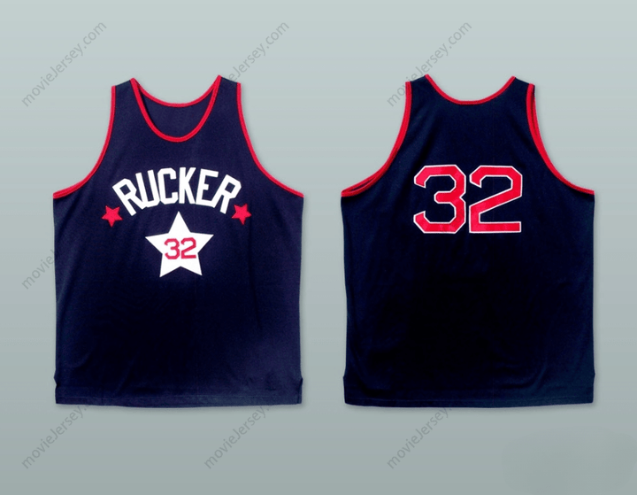 CUSTOM ANY Name Number 1975 RUCKER PARK NYC 32 DARK BLUE BASKETBALL JERSEY Top Stitched S-6XL
