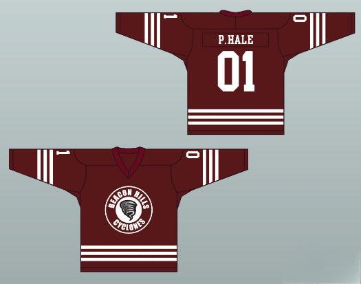 Custom Any Name Number Peter Hale 01 Beacon Hills Cyclones Hockey Jersey Teen Wolf TV Top Stitched S-6XL