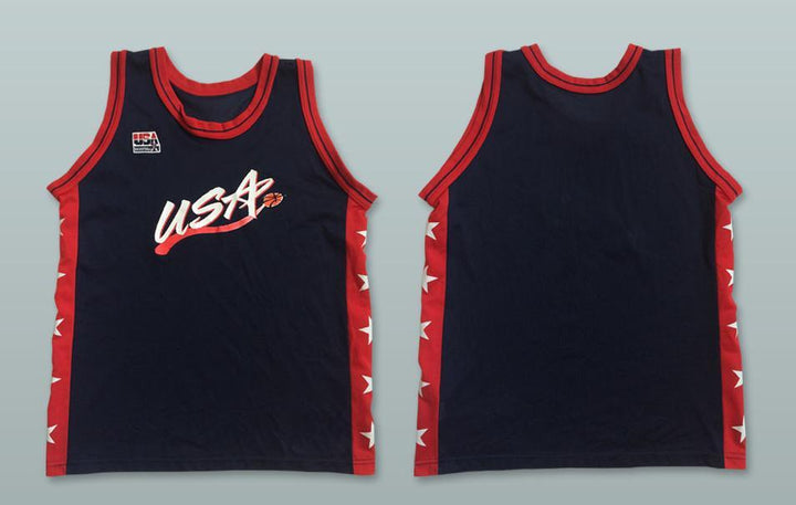 CUSTOM ANY Name Number 1996 TEAM USA DARK BLUE BASKETBALL JERSEY CUSTOM PLAYER AND NUMBER Top Stitched S-6XL