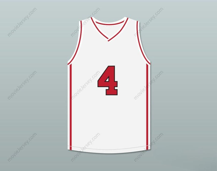 CUSTOM ANY Name Number GERRARD 4 WHITE BASKETBALL JERSEY HIGH SCHOOL MUSICAL SKIT MADTV Top Stitched S-6XL