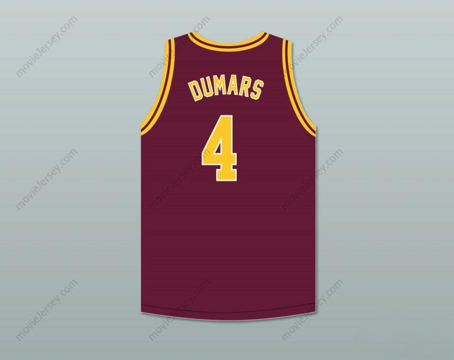 CUSTOM ANY Name Number JOE DUMARS 4  CENTRAL HIGH SCHOOL CHIEFS MAROON BASKETBALL JERSEY 2 Top Stitched S-6XL