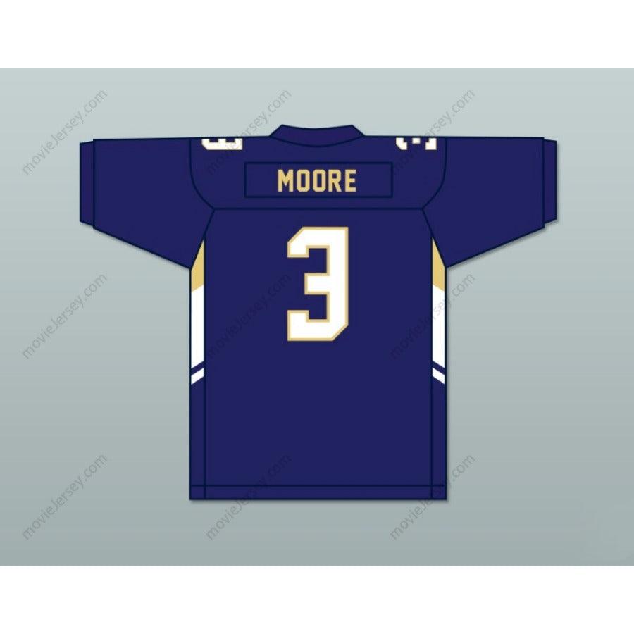 CUSTOM ANY Name Number SKYY MOORE 3 SHADY SIDE ACADEMY BULLDOGS Football Jersey Top Stitched S-6XL