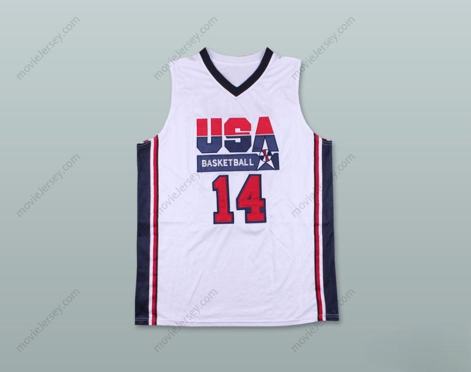 CUSTOM ANY Name Number CHARLES BARKLEY 14 USA HOME BASKETBALL JERSEY Top Stitched S-6XL