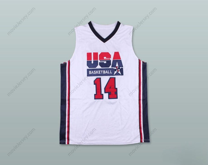CUSTOM ANY Name Number CHARLES BARKLEY 14 USA HOME BASKETBALL JERSEY Top Stitched S-6XL