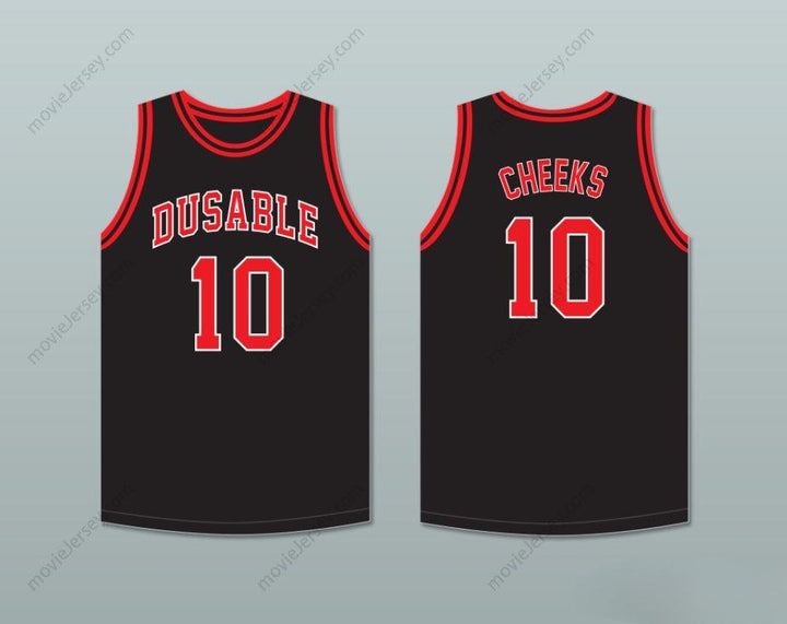 CUSTOM ANY Name Number MAURICE CHEEKS 10 DUSABLE HIGH SCHOOL PANTHERS BLACK BASKETBALL JERSEY 2 Top Stitched S-6XL