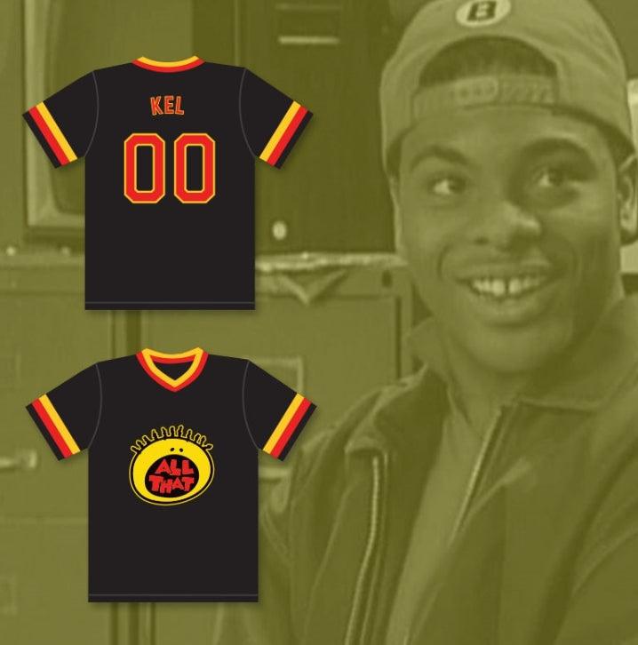 Custom Any Name Number KEL MITCHELL 00 ALL THAT BLACK BASEBALL JERSEY 2 Top Stitched S-6XL