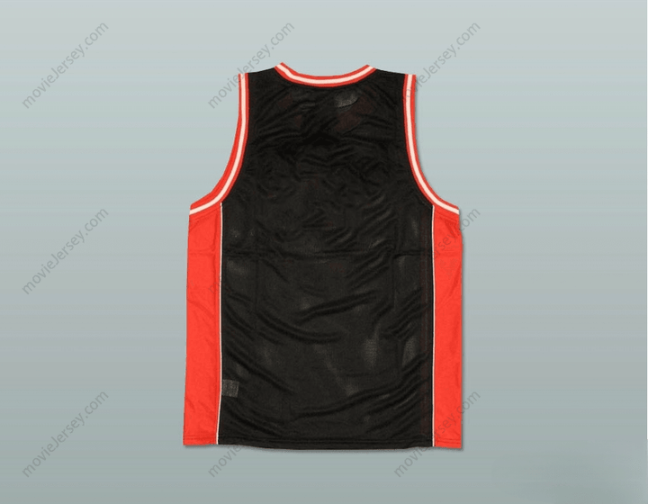 CUSTOM ANY Name Number PLAIN BASKETBALL JERSEY BLACK-RED-WHITE Top Stitched S-6XL