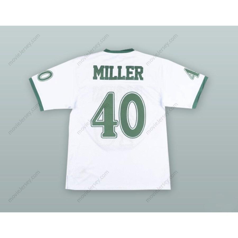 CUSTOM ANY Name Number BRAXTON MILLER 40  HIGH SCHOOL WHITE FOOTBALL JERSEY Top Stitched S-6XL