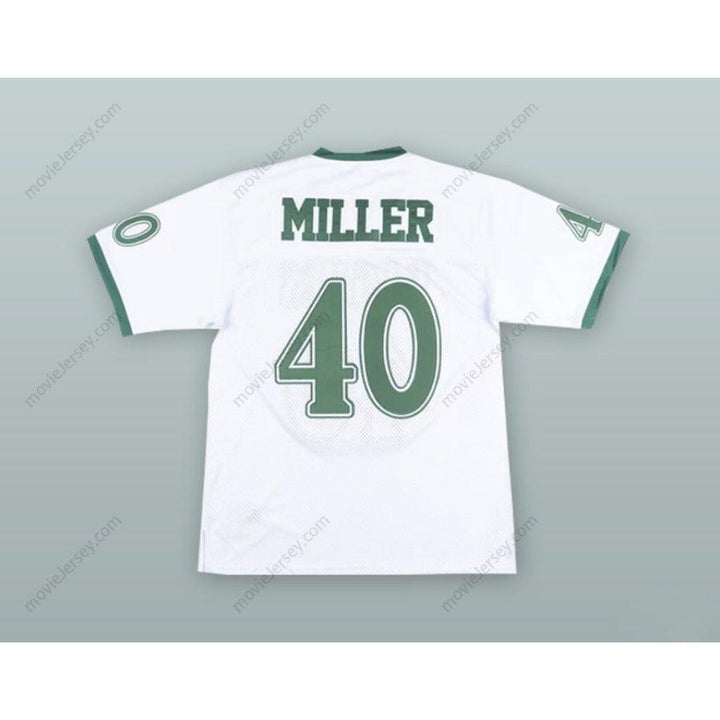 CUSTOM ANY Name Number BRAXTON MILLER 40  HIGH SCHOOL WHITE FOOTBALL JERSEY Top Stitched S-6XL
