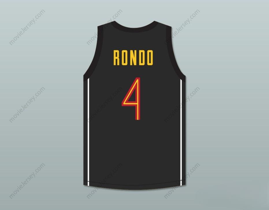 CUSTOM ANY Name Number RAJON RONDO 4 OAK HILL ACADEMY BLACK BASKETBALL JERSEY Top Stitched S-6XL