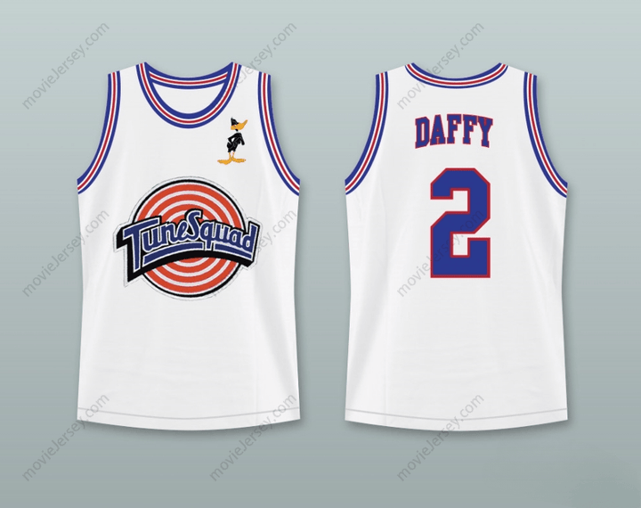 CUSTOM ANY Name Number SPACE JAM DAFFY DUCK 2 TUNE SQUAD BASKETBALL JERSEY WITH DAFFY DUCK PATCH Top Stitched S-6XL