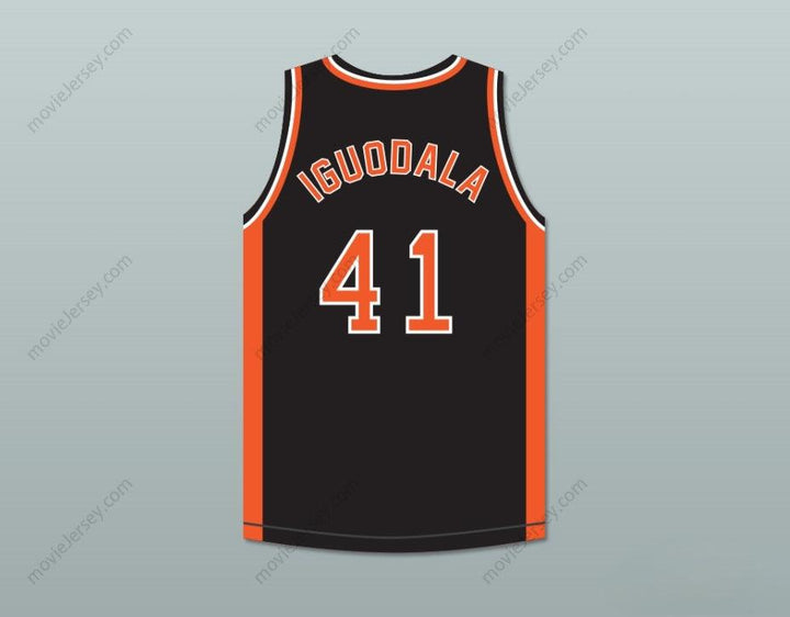 CUSTOM ANY Name Number ANDRE IGUODALA 41 LANPHIER HIGH SCHOOL LIONS BLACK BASKETBALL JERSEY 4 Top Stitched S-6XL