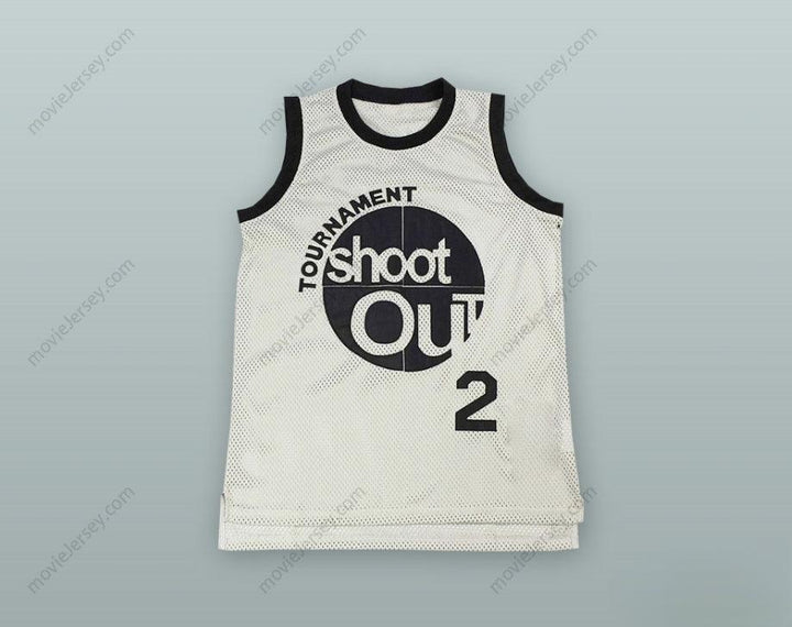 CUSTOM ANY Name Number 2PAC TOURNAMENT SHOOT OUT WHITE BASKETBALL JERSEY Top Stitched S-6XL