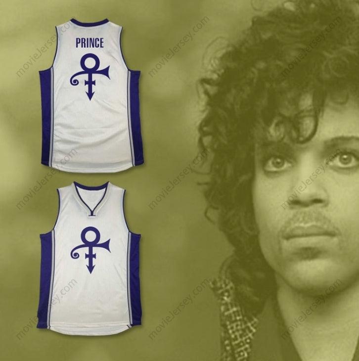 CUSTOM ANY Name Number PRINCE TRIBUTE WHITE BASKETBALL JERSEY Top Stitched S-6XL