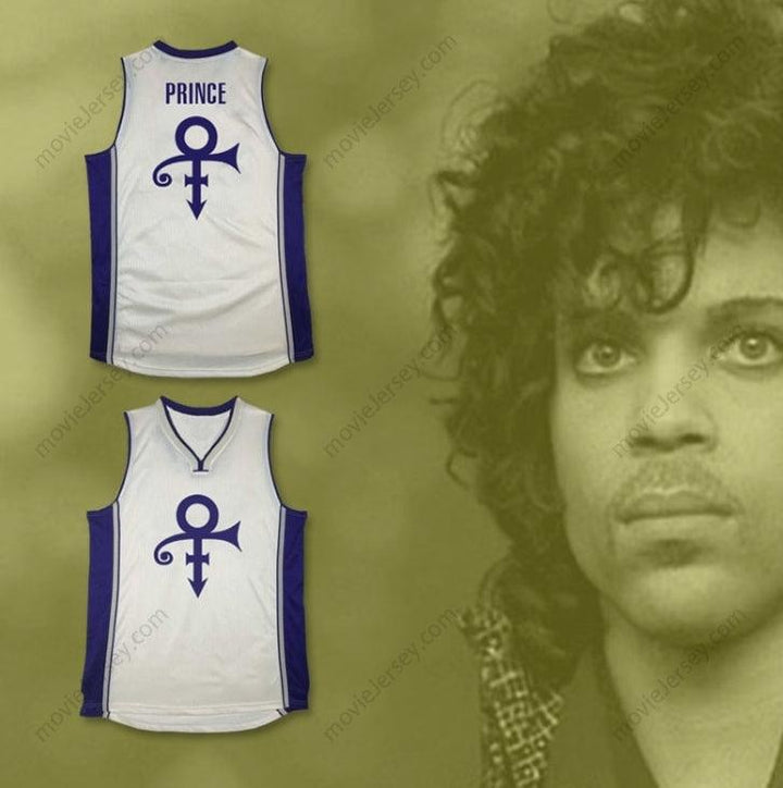 CUSTOM ANY Name Number PRINCE TRIBUTE WHITE BASKETBALL JERSEY Top Stitched S-6XL
