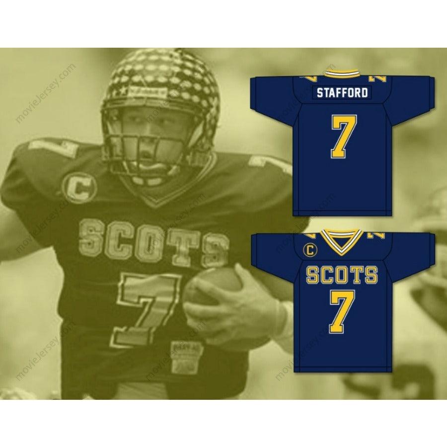CUSTOM ANY Name Number MATTHEW STAFFORD 7 HIGHLAND PARK HIGH SCHOOL SCOTS Football Jersey Top Stitched S-6XL