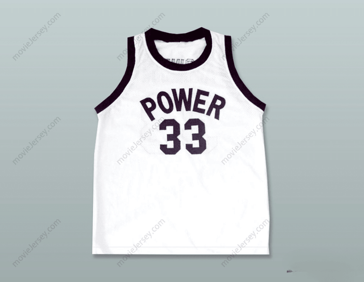CUSTOM ANY Name Number LEW ALCINDOR JR 33 POWER MEMORIAL ACADEMY WHITE BASKETBALL JERSEY Top Stitched S-6XL
