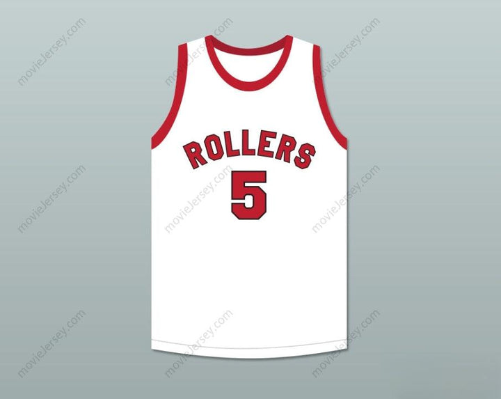 CUSTOM ANY Name Number KENNY SAILORS 5 PROVIDENCE STEAMROLLERS WHITE BASKETBALL JERSEY 4 Top Stitched S-6XL