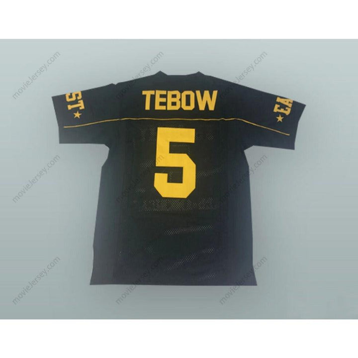 CUSTOM ANY Name Number TIM TEBOW 5 U.S. ARMY HIGH SCHOOL ALL-AMERICAN EAST BLACK FOOTBALL JERSEY Top Stitched S-6XL