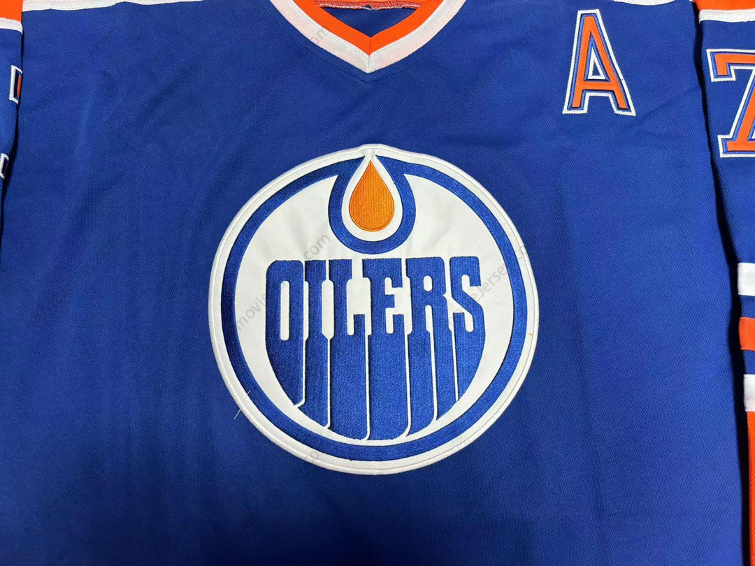 Custom Any Name Number JARI KURRI 17 EDMONTON OILERS BLUE HOCKEY JERSEY Top Stitched S-6XL