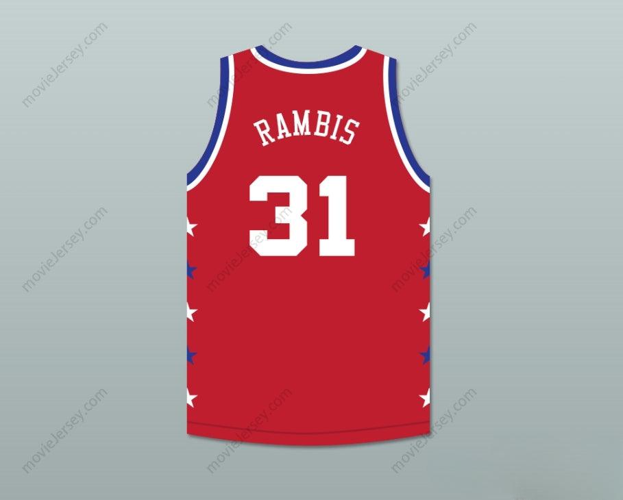 CUSTOM ANY Name Number KURT RAMBIS 31 MAGIC JOHNSON ALL STAR GAME RED BASKETBALL JERSEY 1990 MIDSUMMER NIGHT'S MAGIC CHARITY EVENT Top Stitched S-6XL