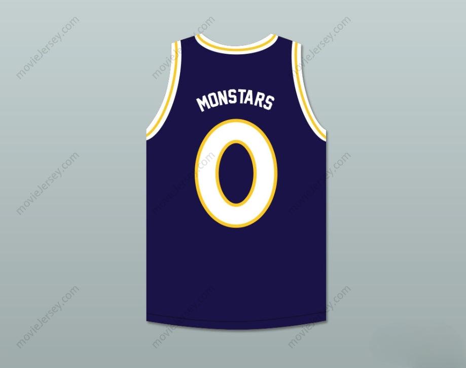 CUSTOM ANY Name Number MONSTARS 0 MONSTARS DARK BLUE BASKETBALL JERSEY HIT EM HIGH Top Stitched S-6XL