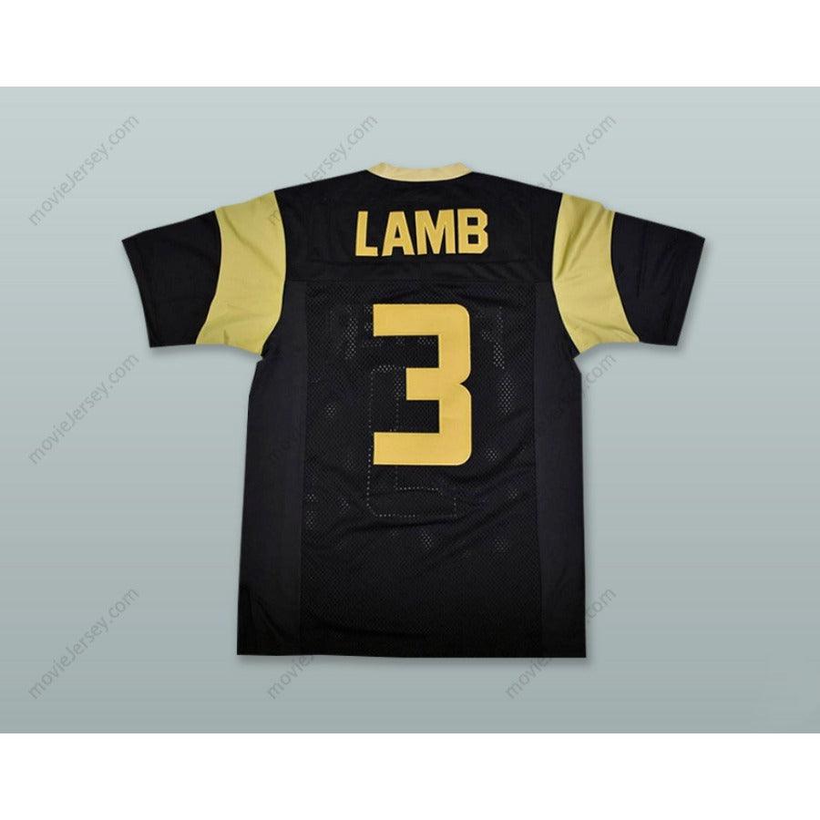 CUSTOM ANY Name Number CEDARIAN LAMB 3 JOHN AND RANDOLPH FOSTER HIGH SCHOOL FALCONS BLACK Football Jersey Top Stitched S-6XL
