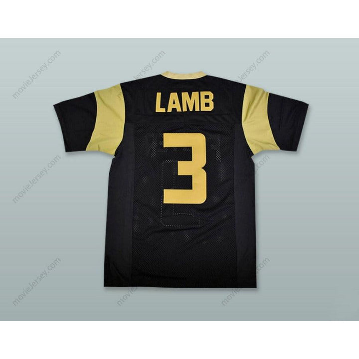CUSTOM ANY Name Number CEDARIAN LAMB 3 JOHN AND RANDOLPH FOSTER HIGH SCHOOL FALCONS BLACK Football Jersey Top Stitched S-6XL