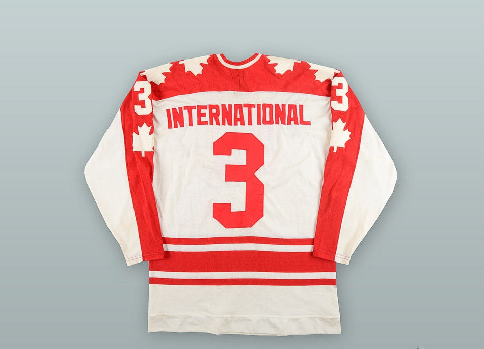 Custom 1974 WHA J.C. TREMBLAY 3 TEAM CANADA WHITE HOCKEY JERSEY Top Stitched
