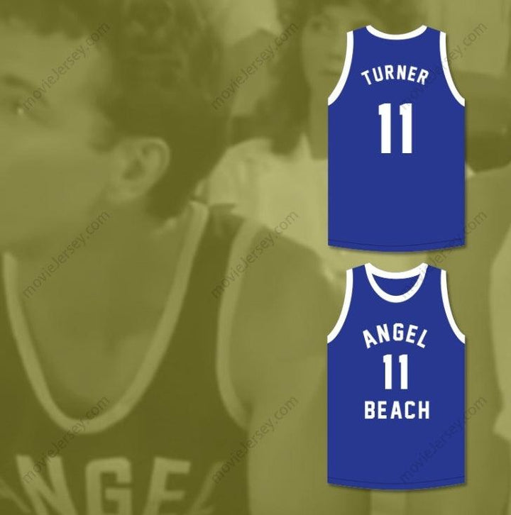 CUSTOM ANY Name Number TOMMY TURNER 11 ANGEL BEACH  BLUE BASKETBALL JERSEY PORKY'S REVENGE Top Stitched S-6XL