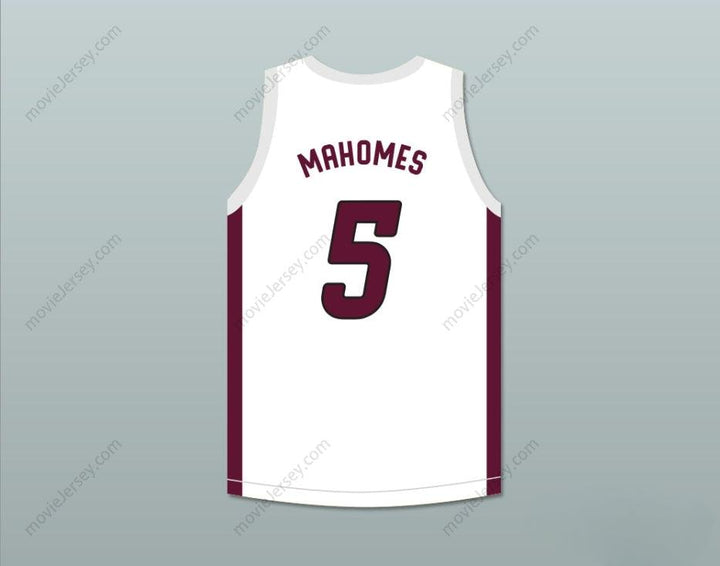 CUSTOM ANY Name Number PATRICK MAHOMES 5 WHITEHOUSE HIGH SCHOOL WILDCATS WHITE BASKETBALL JERSEY 2 Top Stitched S-6XL