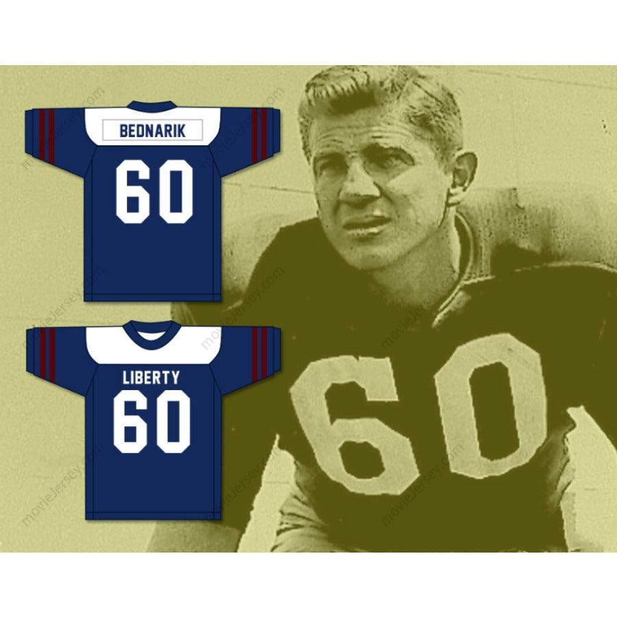 CUSTOM ANY Name Number CUSTOM HURRICANES NAVY CHUCK BEDNARIK 60 LIBERTY HIGH SCHOOL FOOTBALL JERSEY Top Stitched S-6XL