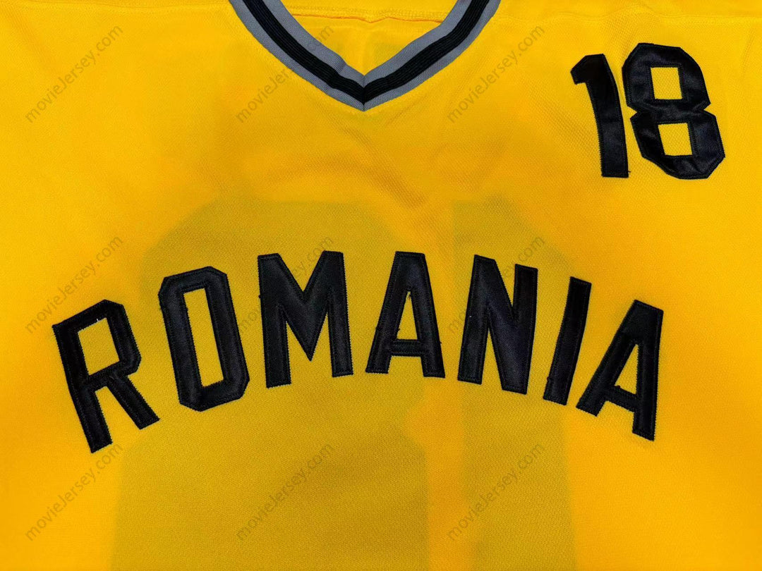 Custom Any Name Number TRAJAN CAZACU ROMANIA 18 HOCKEY JERSEY ANY PLAYER OR NUMBER STITCH SEWN Top Stitched S-6XL