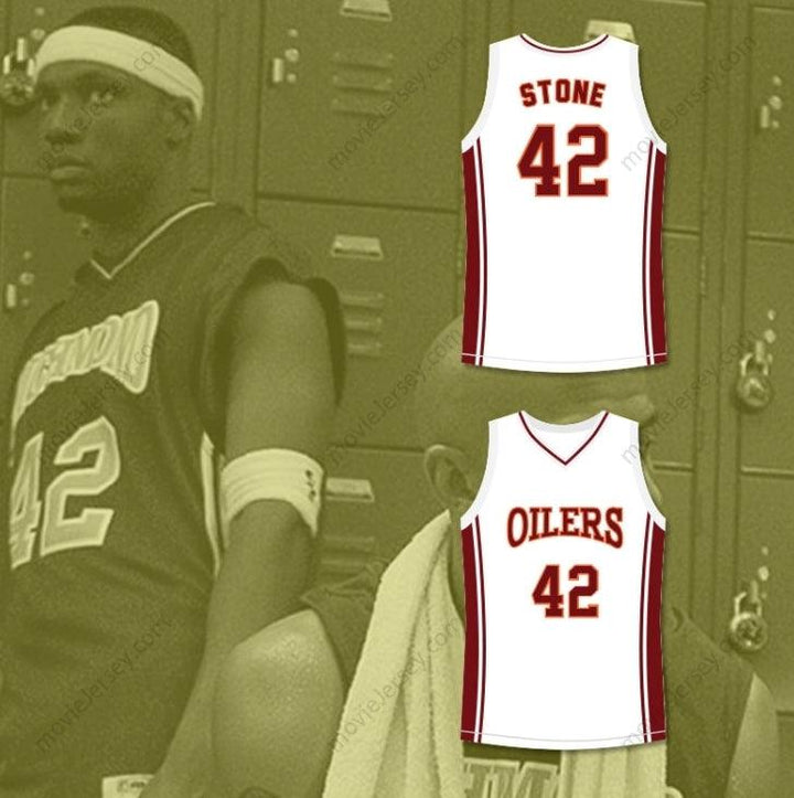CUSTOM ANY Name Number ROB BROWN KENYON STONE 42 RICHMOND OILERS AWAY BASKETBALL JERSEY COACH CARTER Top Stitched S-6XL