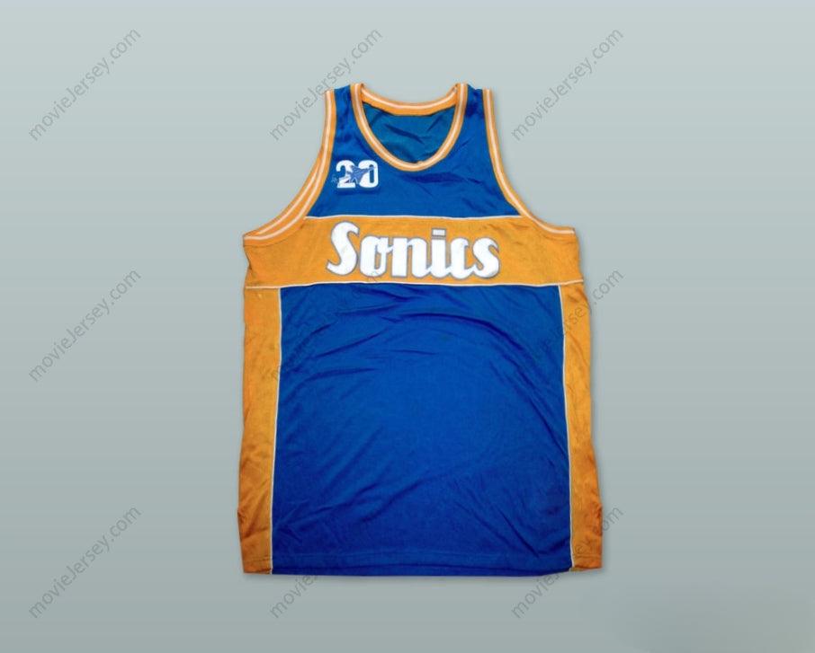 CUSTOM ANY Name Number 1960 RUCKER PARK SONICS 20 BLUE BASKETBALL JERSEY Top Stitched S-6XL
