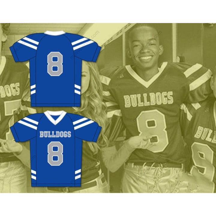 CUSTOM ANY Name Number TROY DIXON 8 BULLDOGS SCHOOL Football Jersey Top Stitched S-6XL